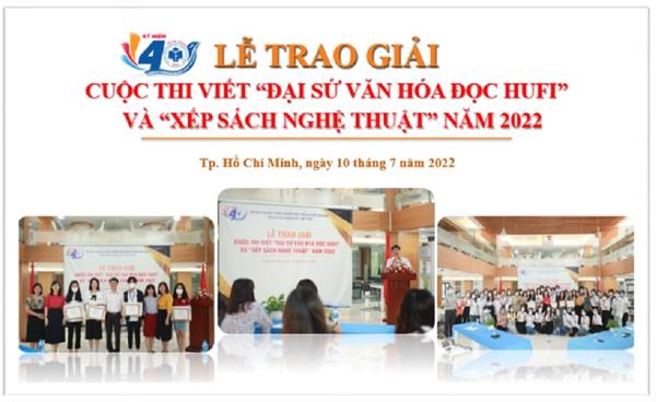 Trao giải Cuộc thi “Đại sứ văn hóa đọc HUFI” và “Xếp sách nghệ thuật” năm 2022